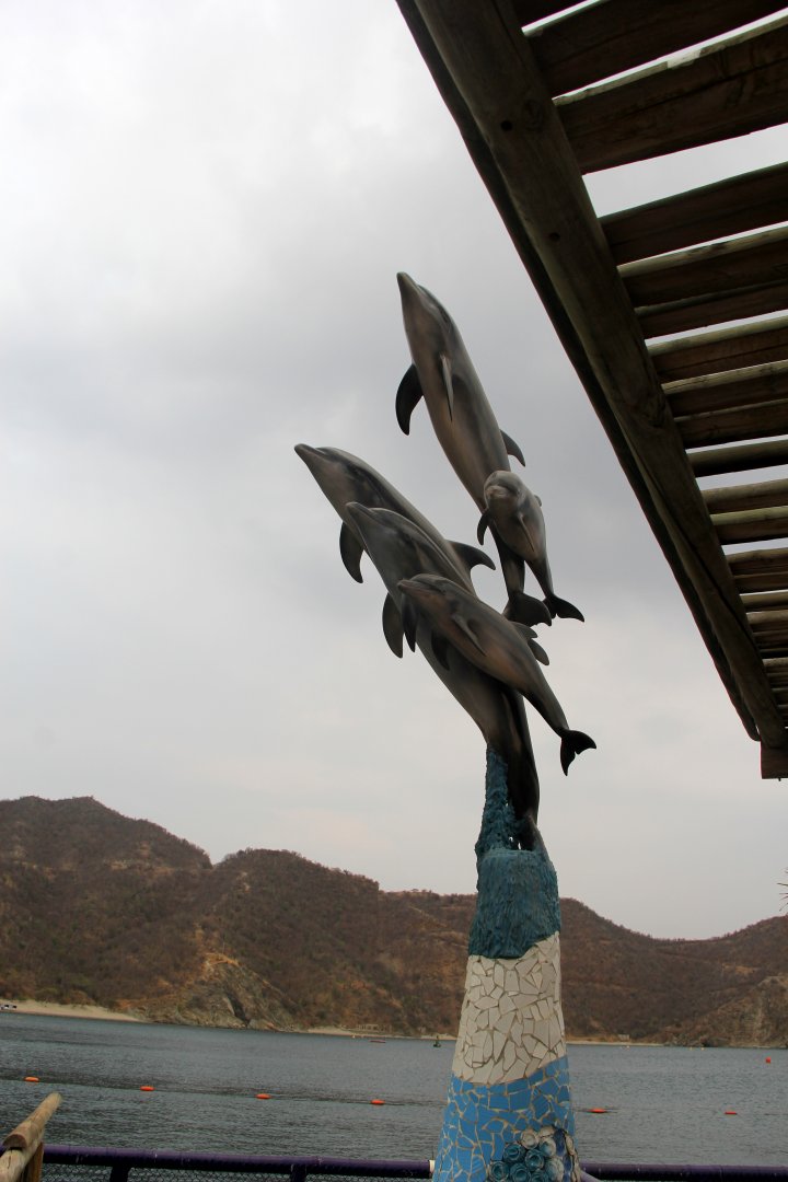 dolphin statue