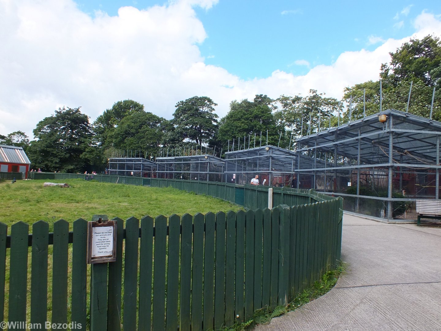 Domestics Paddock (left) and Aviaries (right)