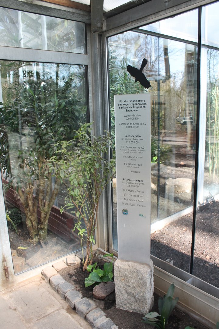 Donation-sign for the renovation