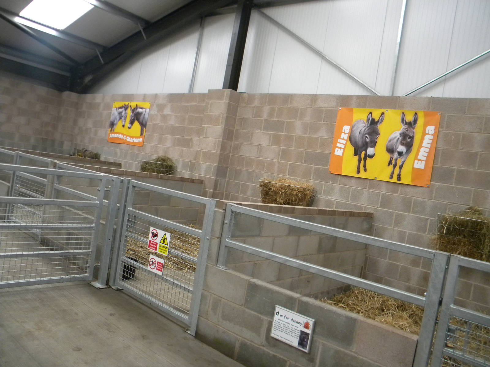 Donkey indoor area at Blackpool Zoo 07/08/11