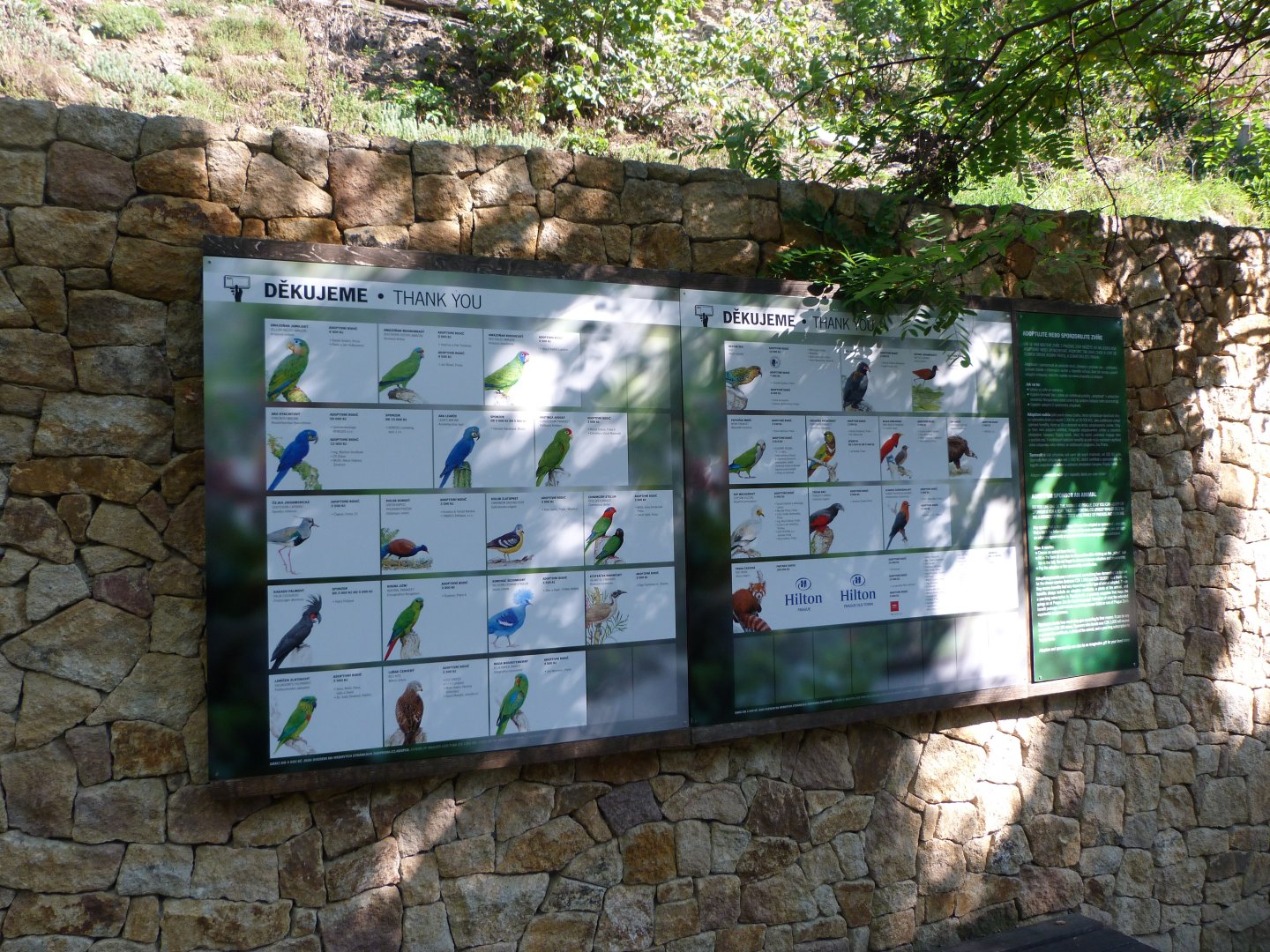 Donor board -Zoo Praha (2025)