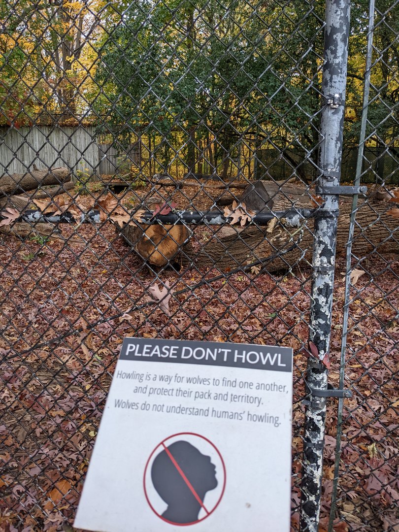 "Don't Howl" at wolves Sign