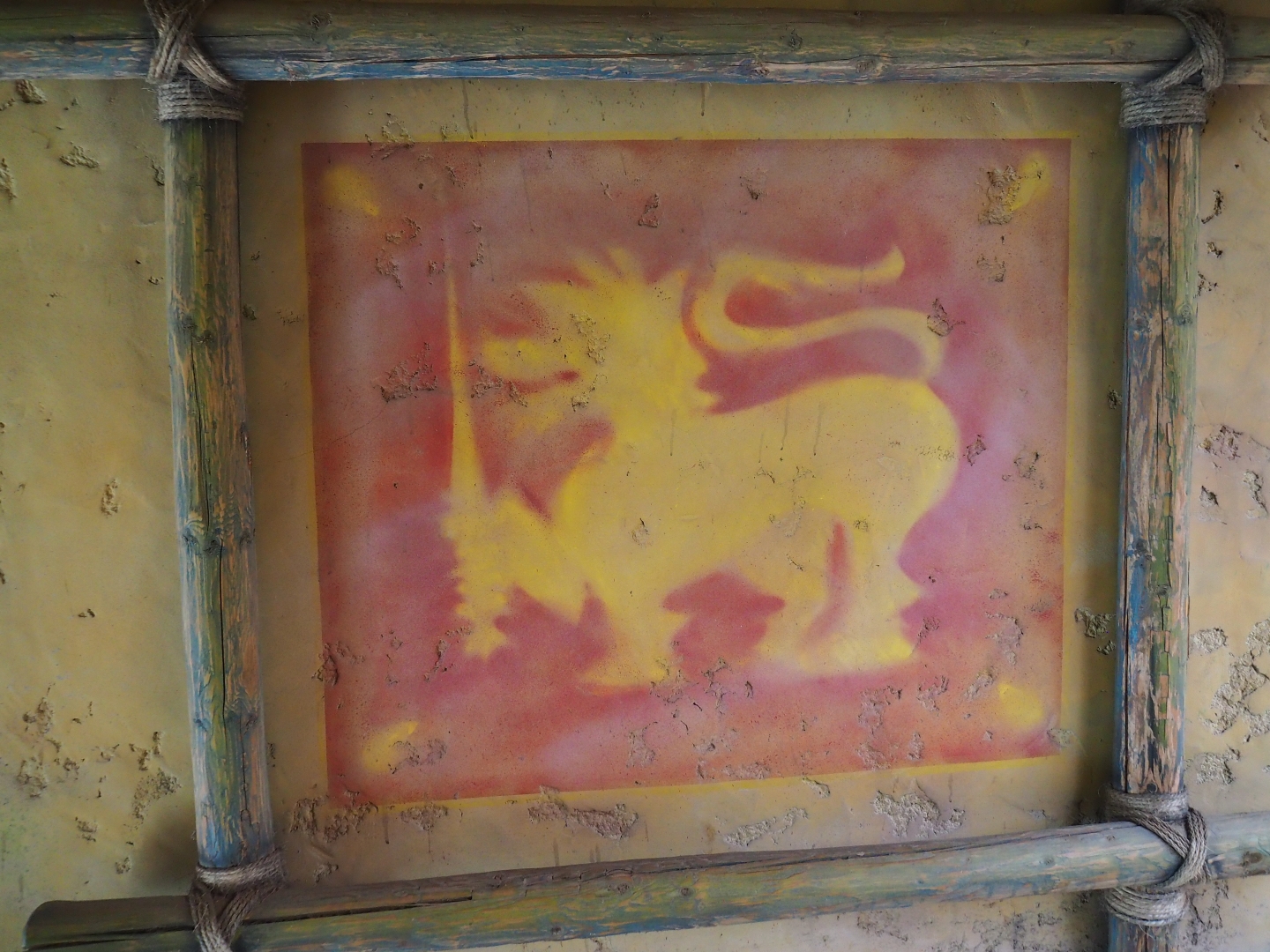 Dragon painting in the elephant house