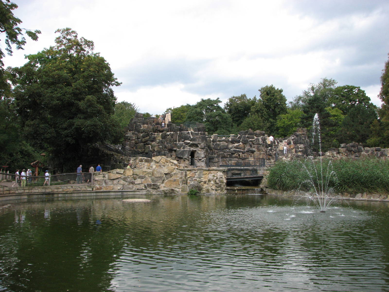 Dresden Zoo 2008 - Pond and old carnivore castle