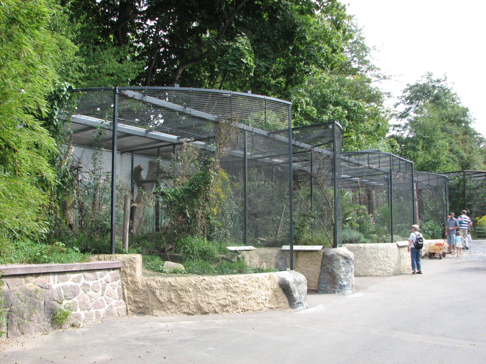Dresden Zoo 2008 - Row of aviaries