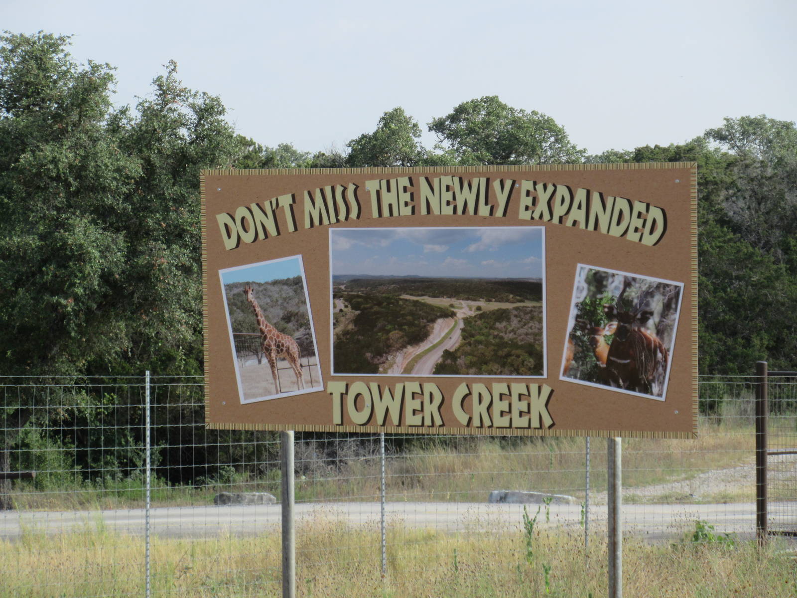 Drive-Through Safari - 50-Acre Expansion Sign