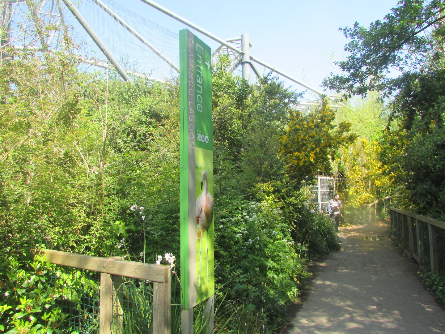 Dublin Zoo - Flamingo aviary entrance
