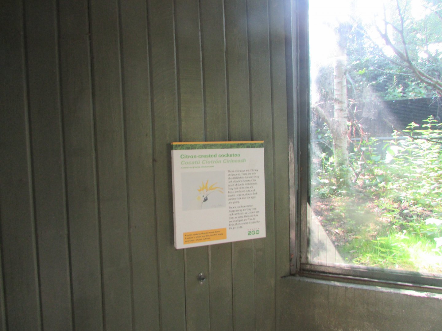 Dublin Zoo - Informative sign