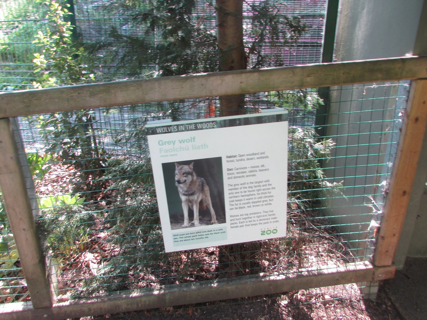 Dublin Zoo - Informative sign