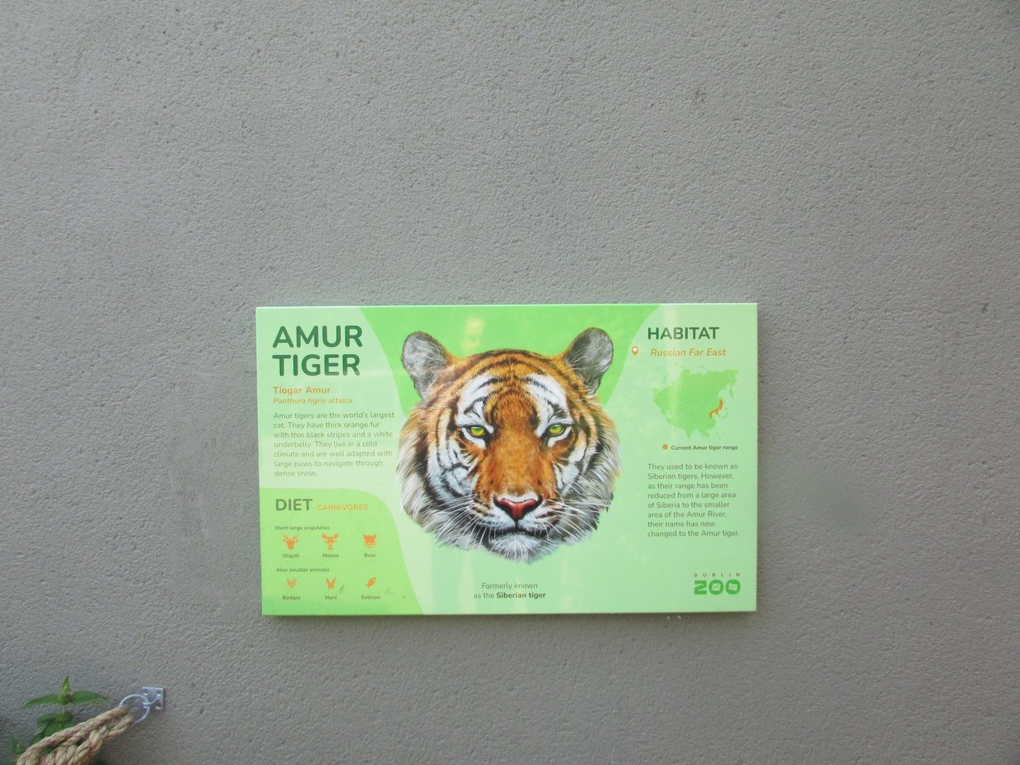 Dublin Zoo - Informative sign