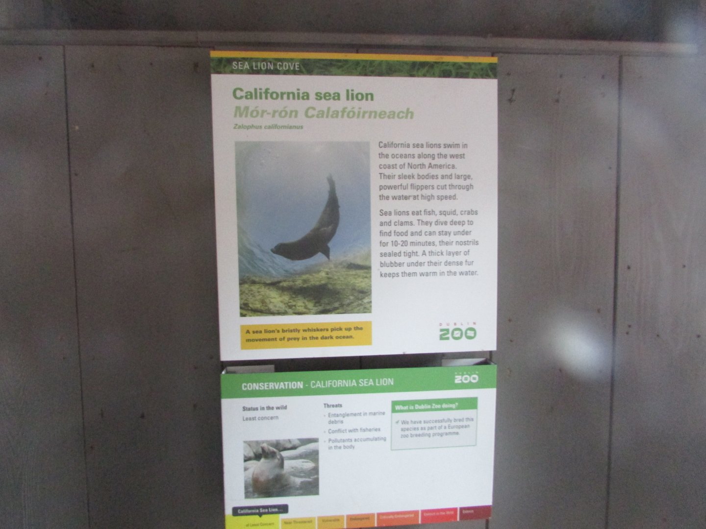 Dublin Zoo - Informative sign