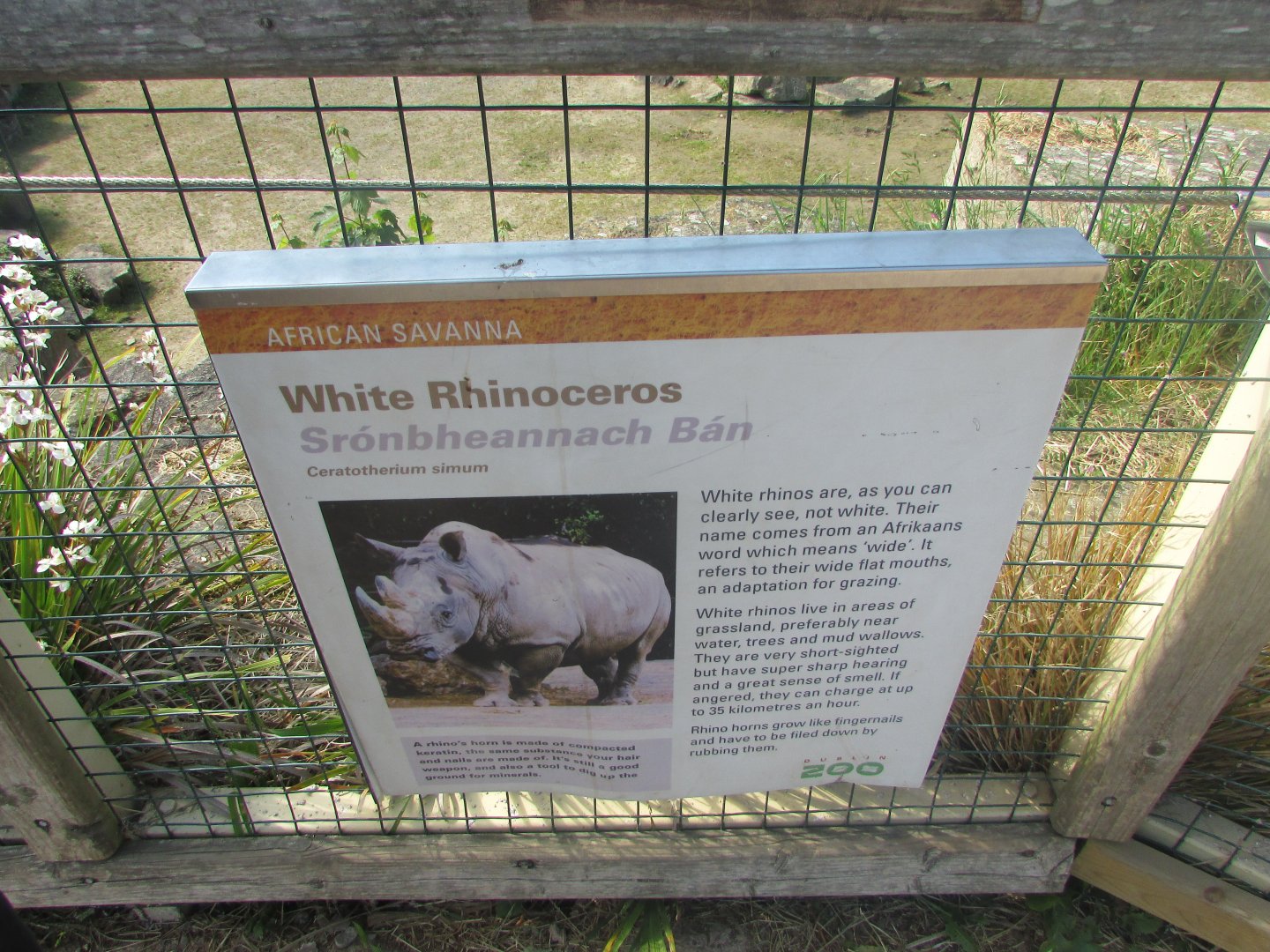 Dublin Zoo - Informative sign