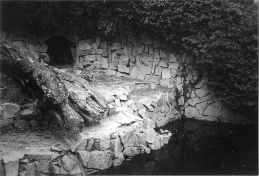 Dublin's old Polar Bear enclosure (originally built for Lions) in c.1999.
