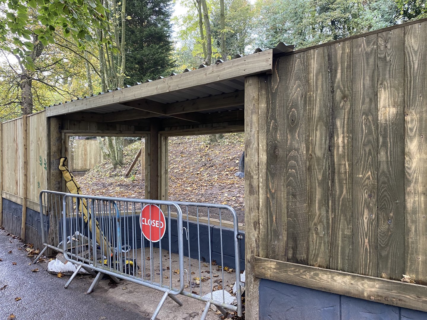 Dudley new bush dog enclosure, WIP, viewing windows