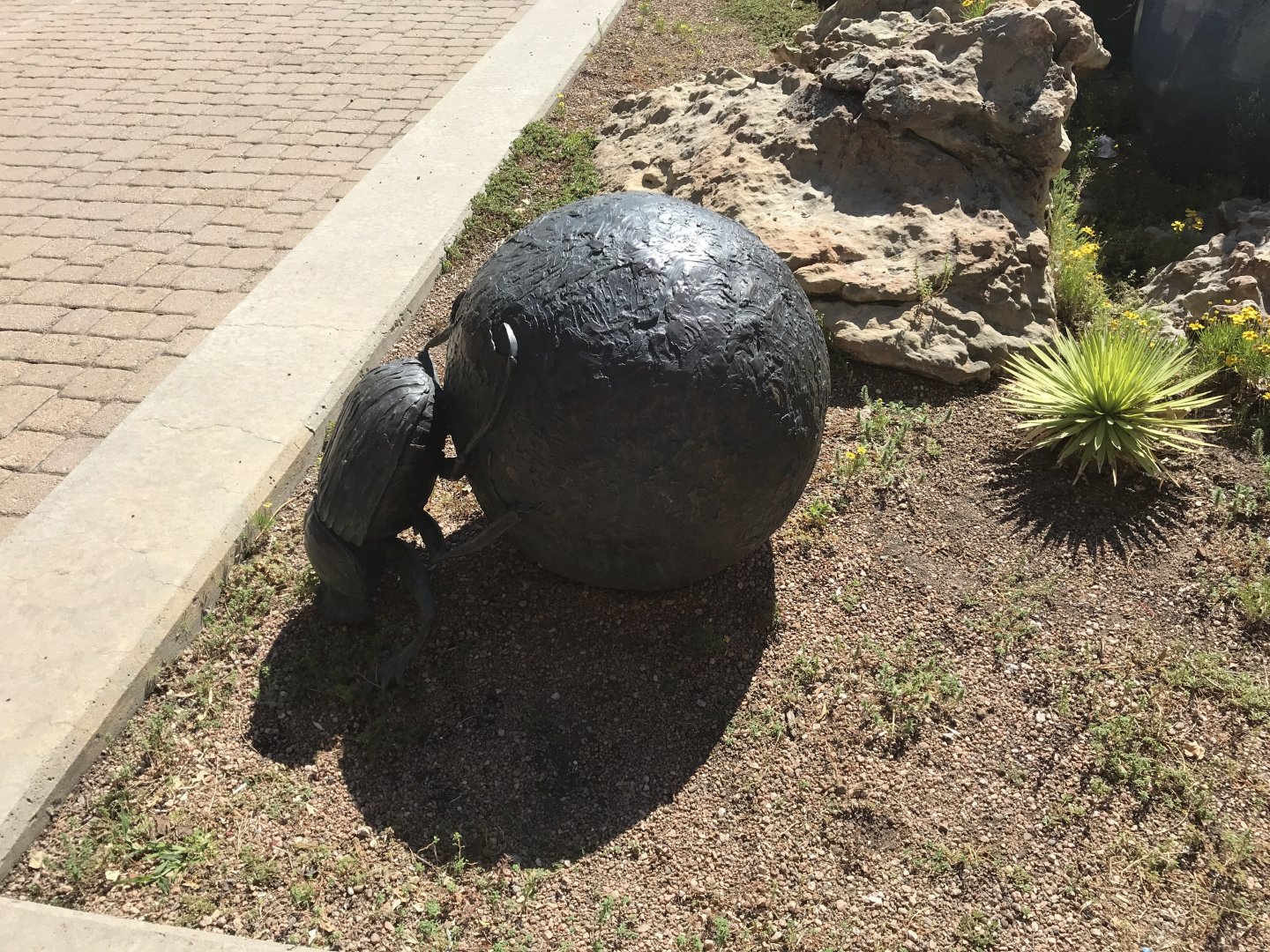 Dung Beetle sculpture