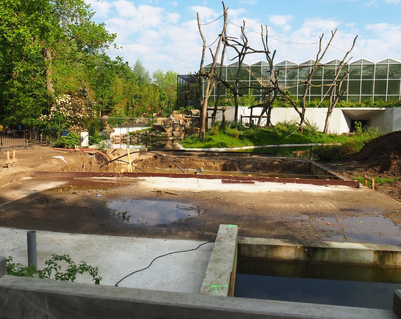 Early construction of Sulawesi black crested macaque house, 2023-05-13