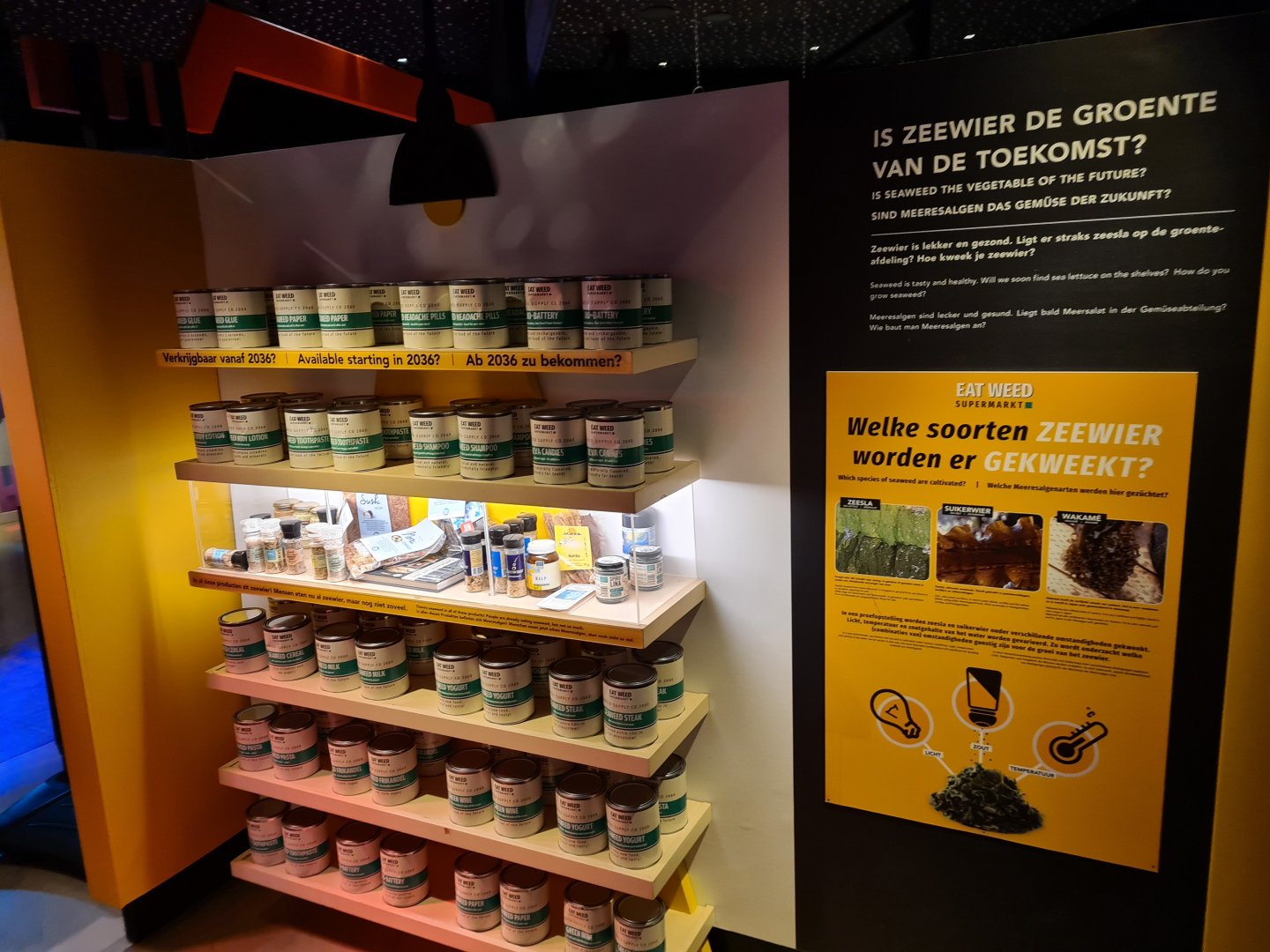 "Eat Weed" supermarket interior