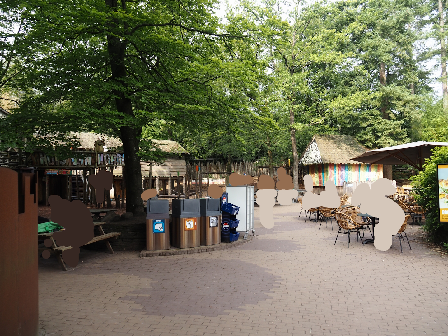 Eating areas and playground near the restaurant, 2024-08-18