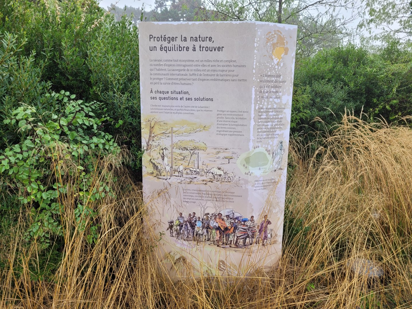 Ecosystem conservation sign -Parc Zoologique de Paris (2022)