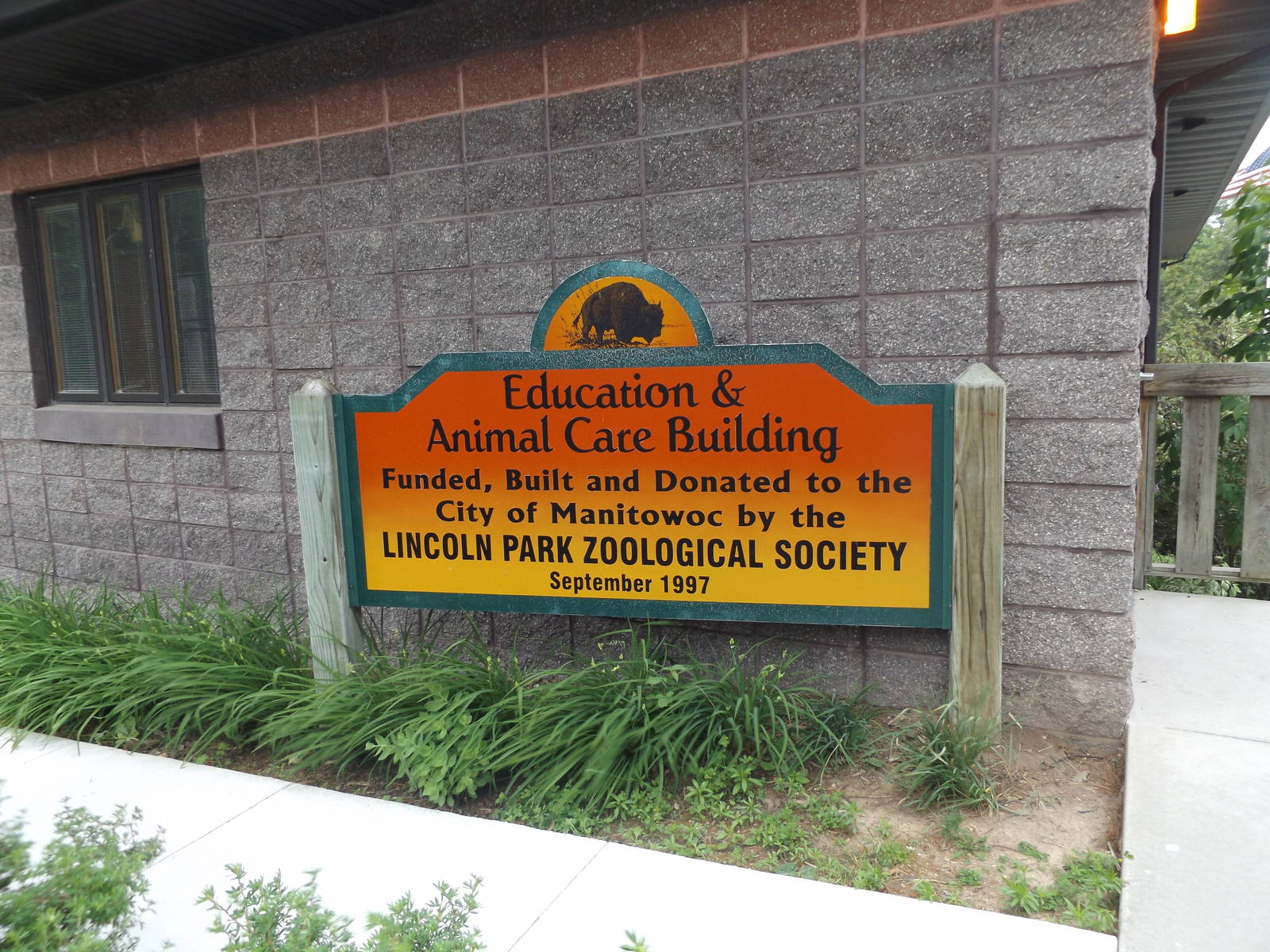 Education and Animal Care Building Sign