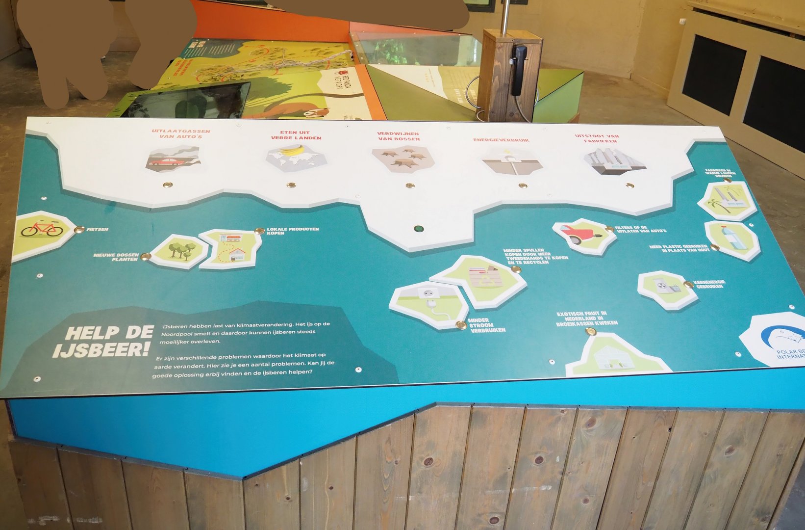 Educational display about polar bears and climate change, 2023-04-30