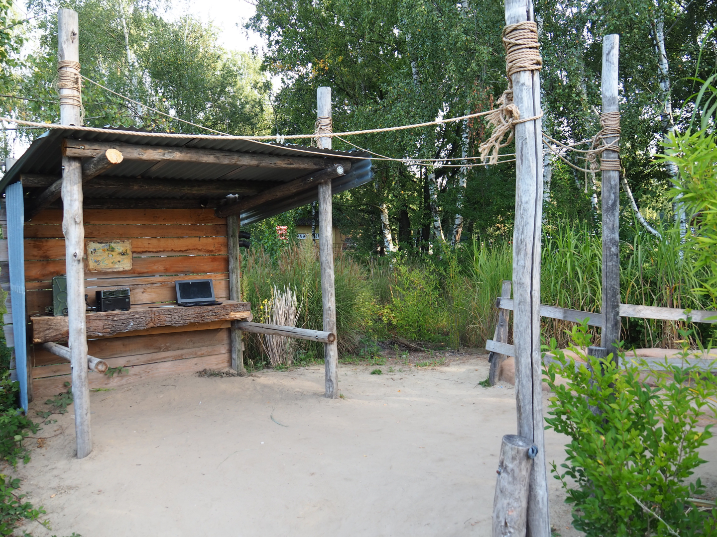 Educational set-up about coltan mining, 2019-09-15