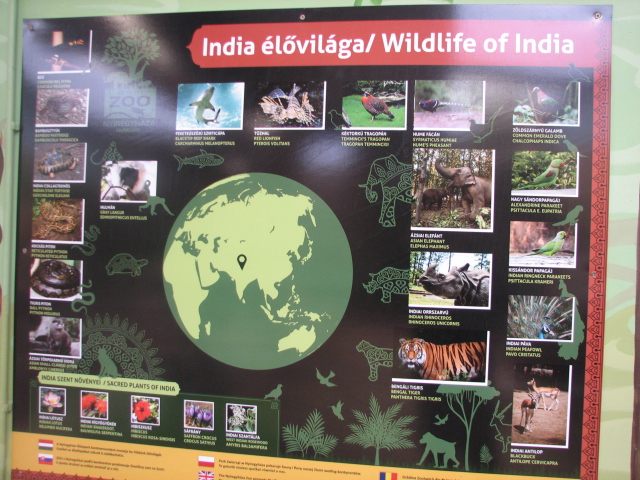 Educational sign about India's wildlife