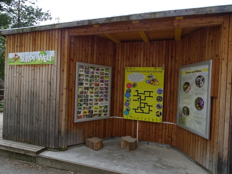 Educational station about honey bees