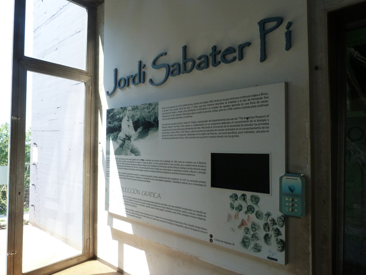 Educative display about Jordi Sabater Pi -Parque de la Naturaleza de Cabárceno (2025)