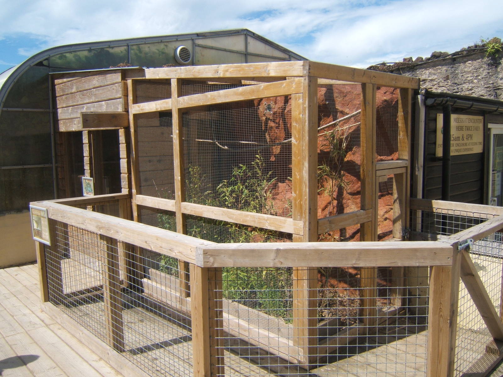 Egyptian Fruit Bat enclosure and house
