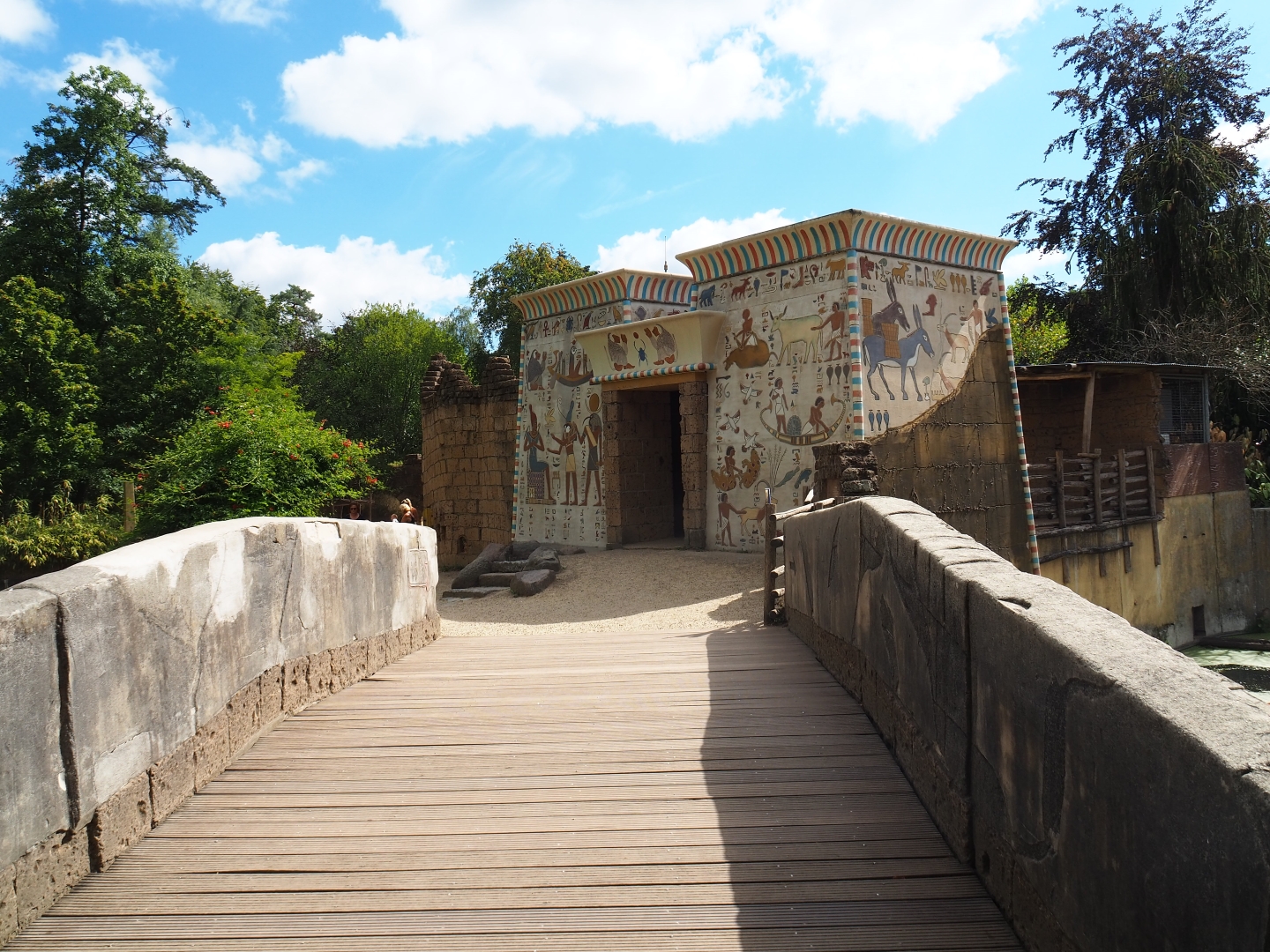 Egyptian gate and bridge