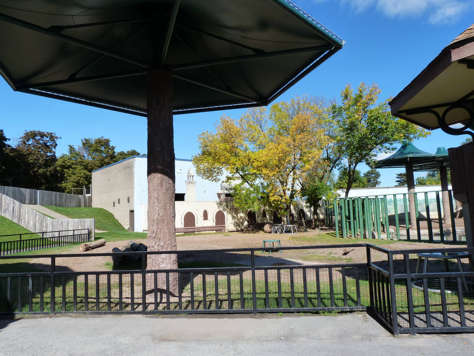 Elephant Barn in Background