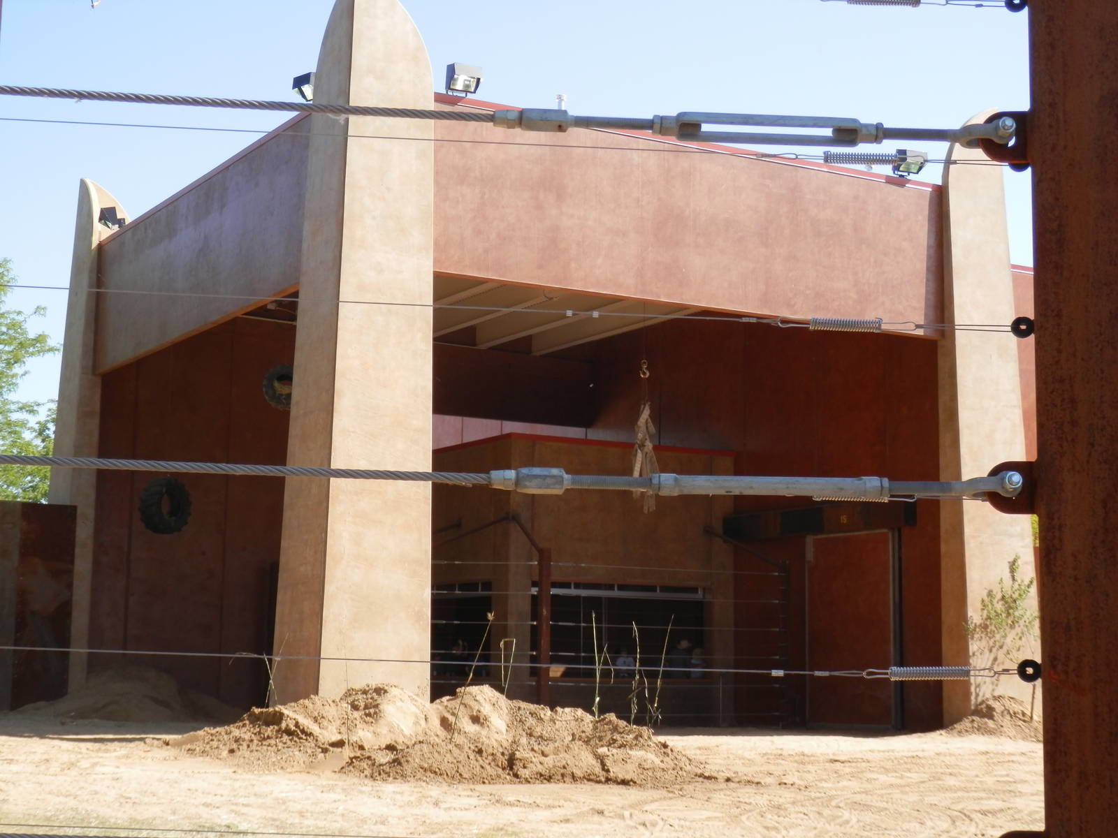 Elephant barn viewing building