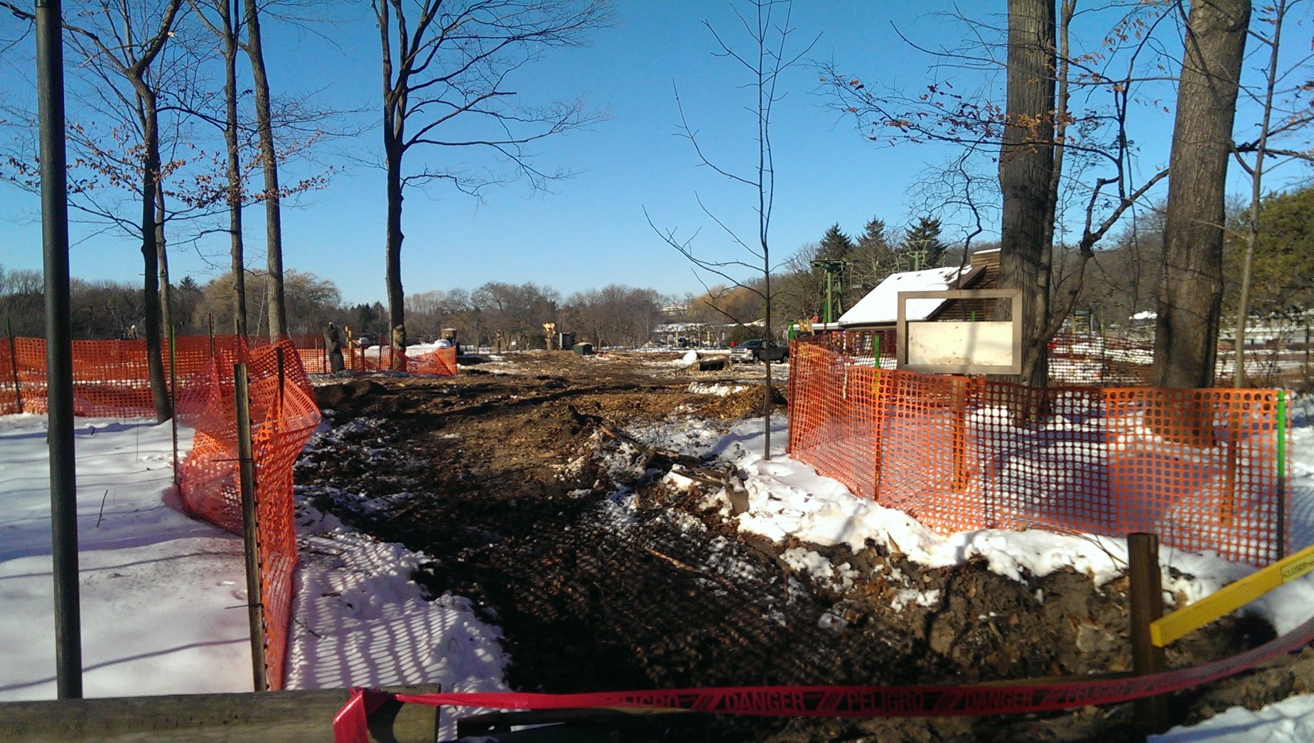 Elephant exhibit construction