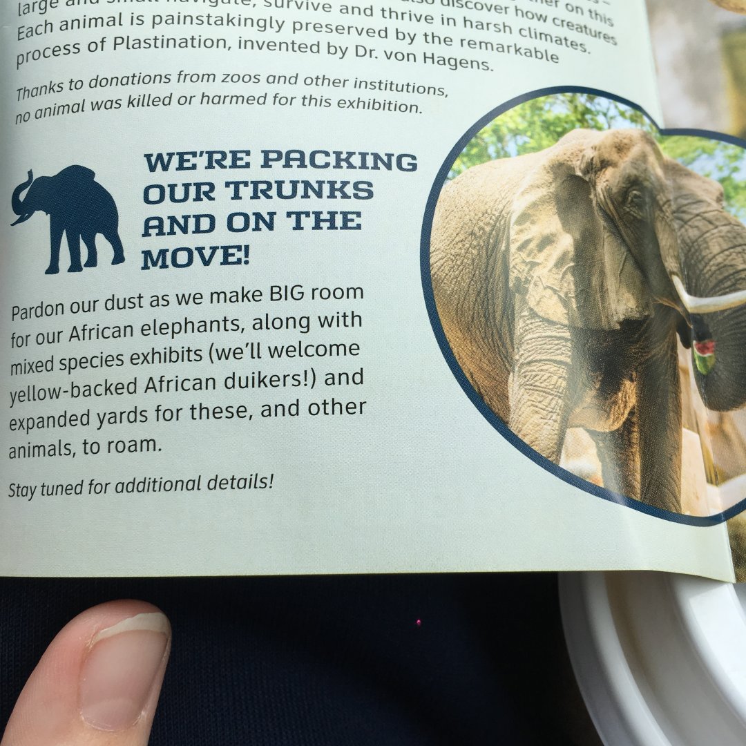 Elephant exhibit info.