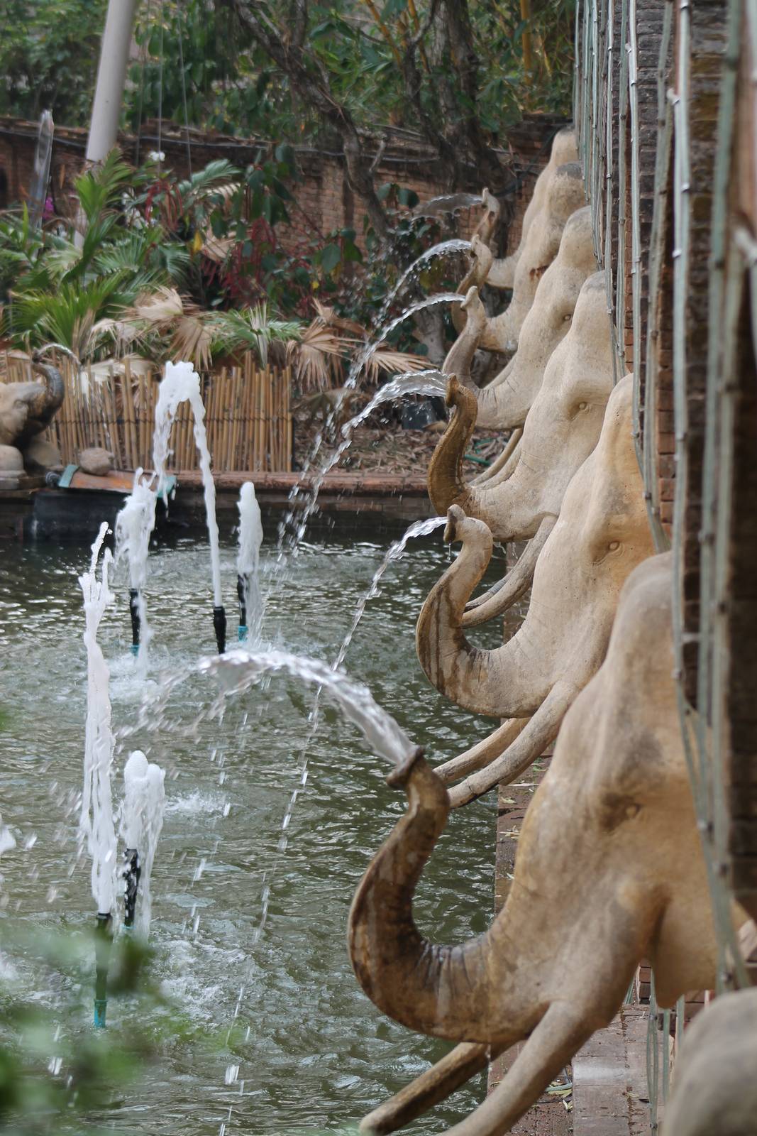 elephant fountains