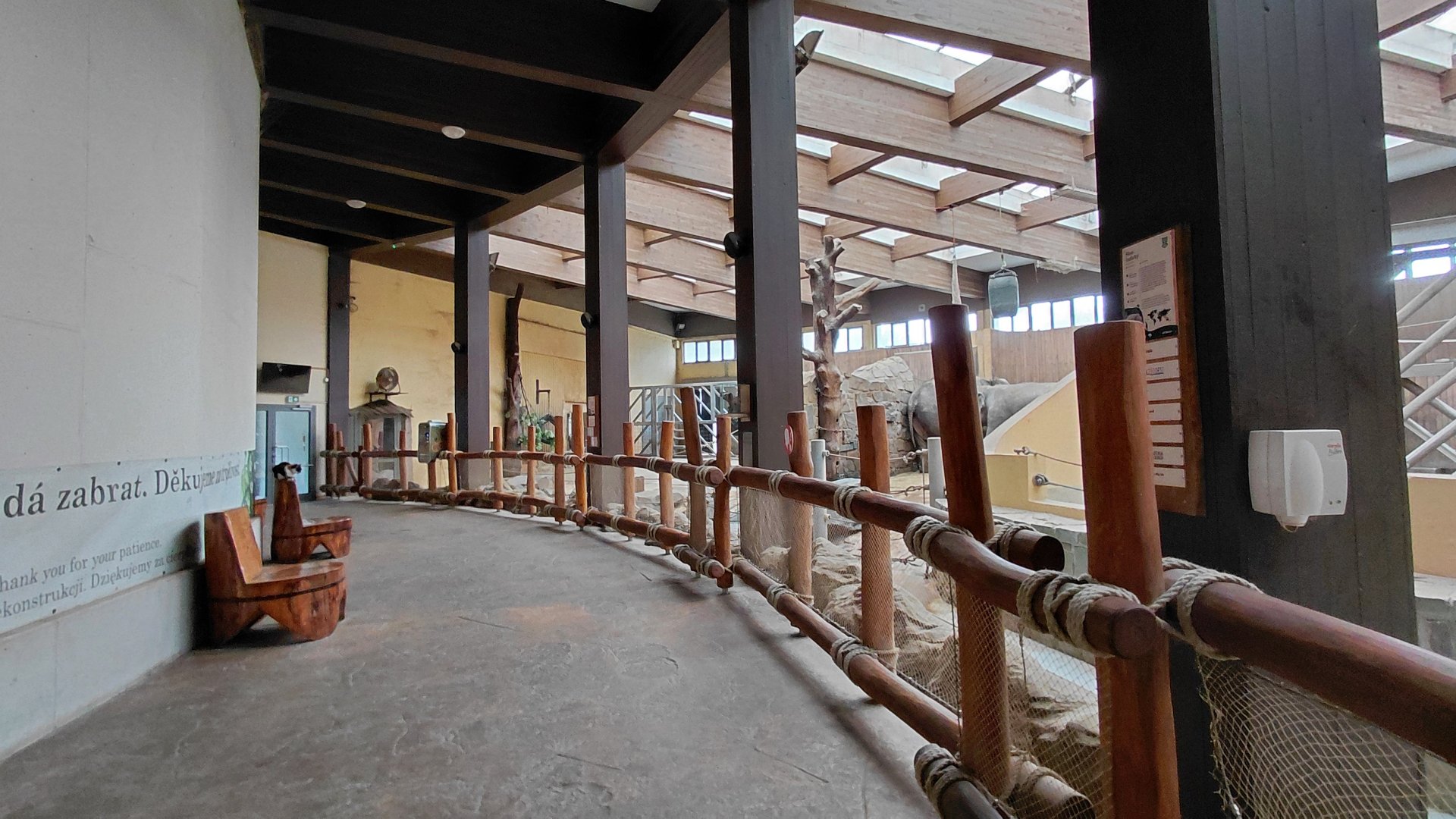 Elephant house - indoors