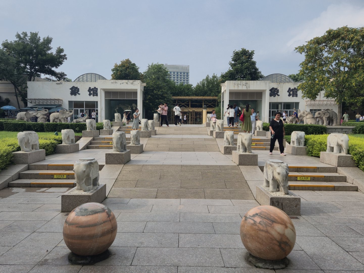 Elephant Houses - two conected buildings for Asian and African Elephants
