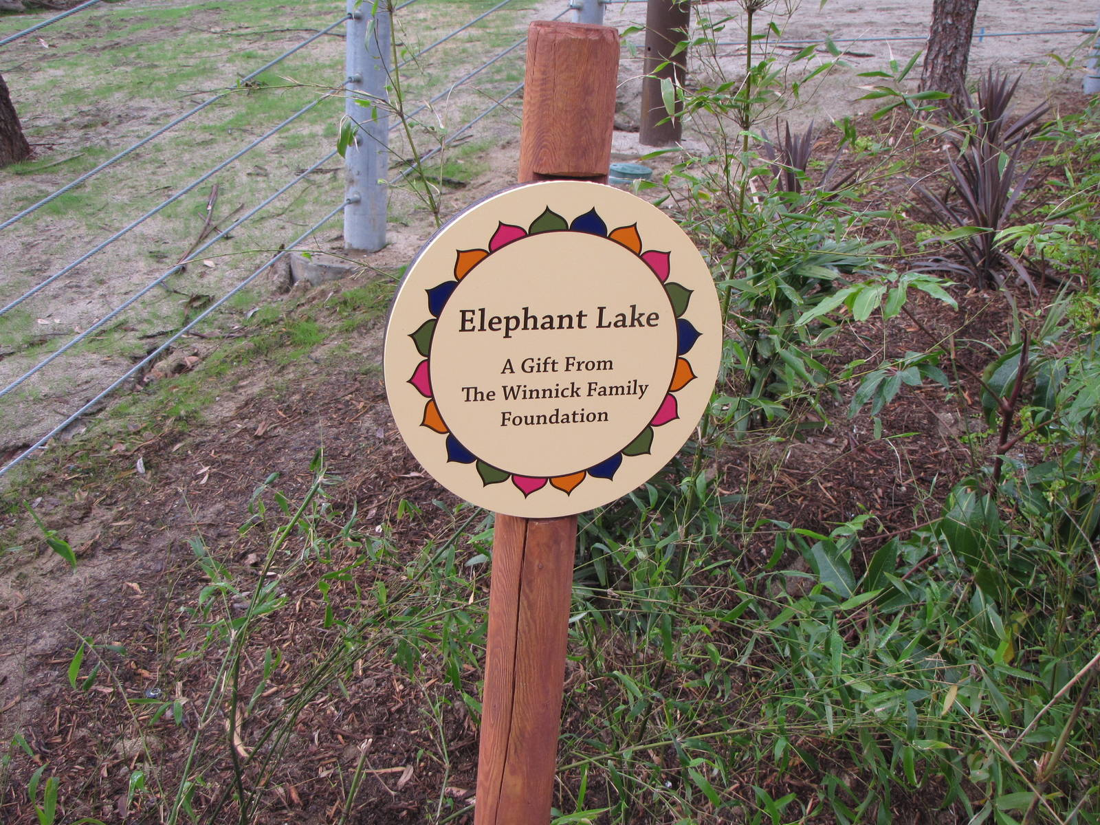 Elephant Lake Signage - Elephants of Cambodia