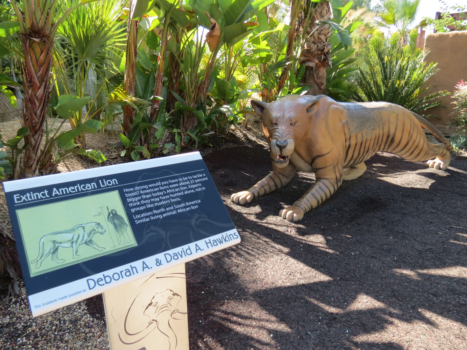 Elephant Odyssey - Extinct American Lion Statue