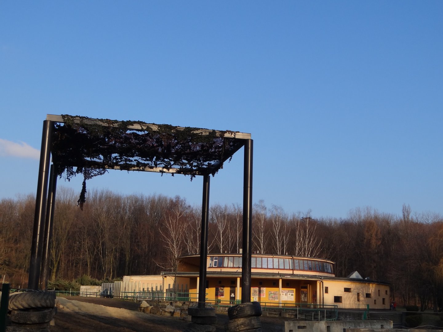 Elephant paddock and house