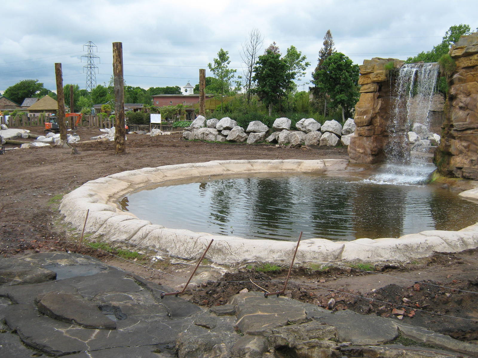 Elephant paddock under renovation 1.6.10