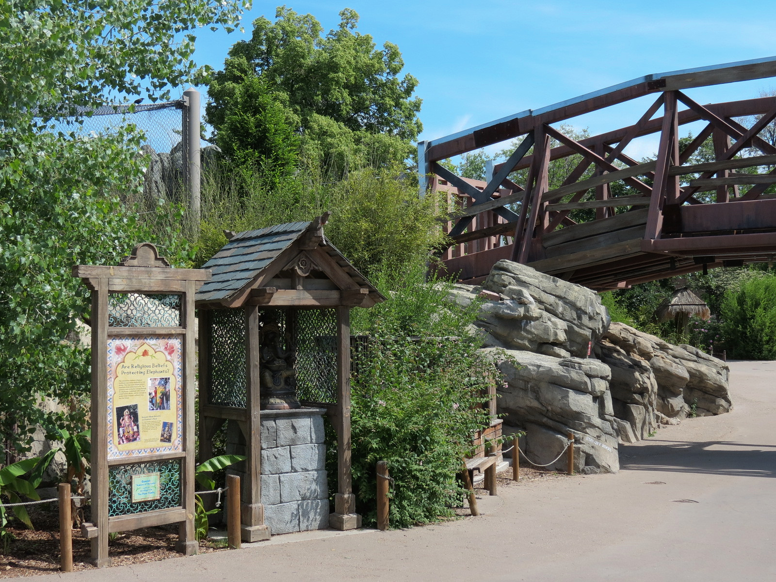 Elephant Passage - Animal Crossing Bridge over Visitor Path