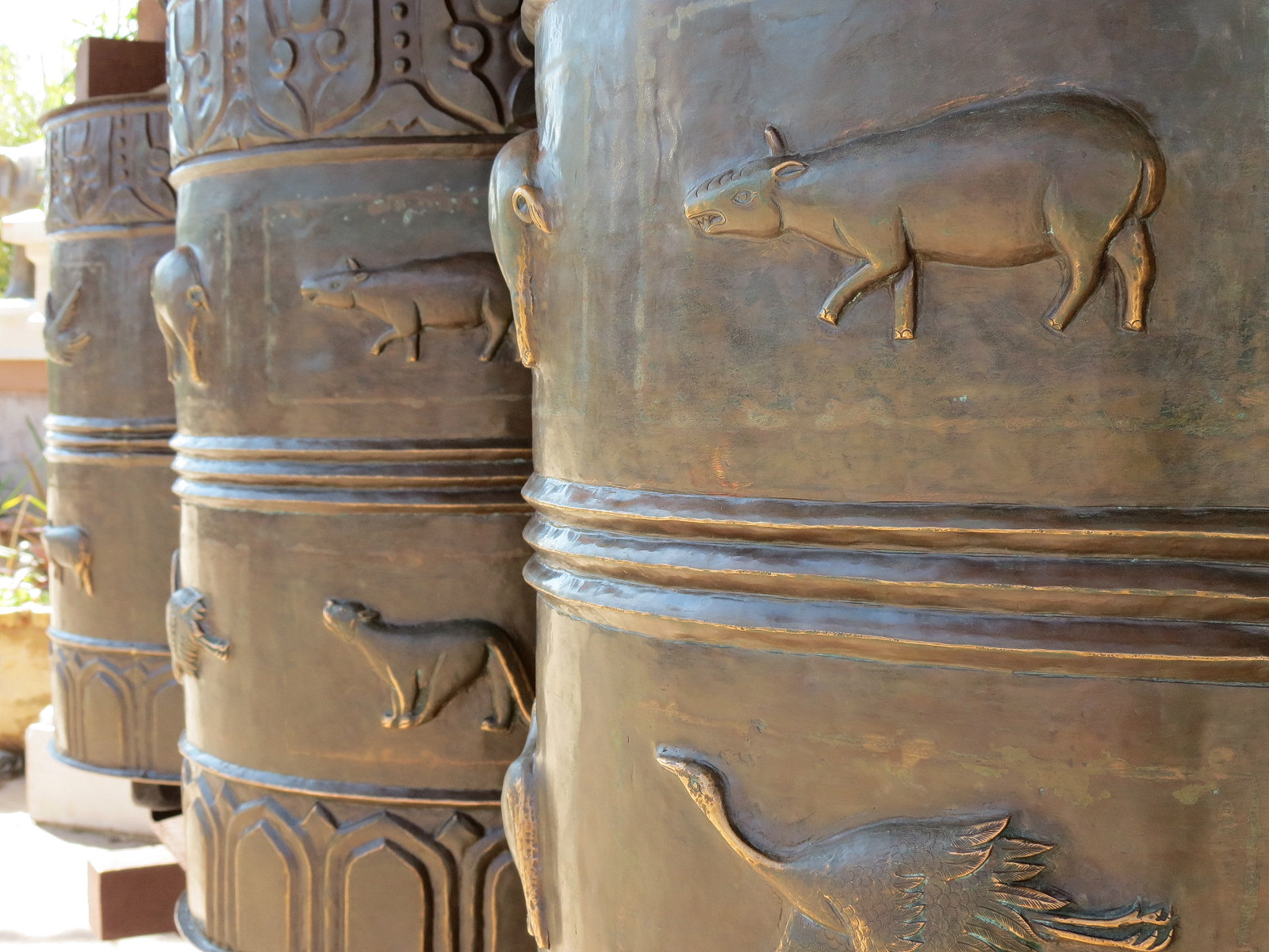 Elephant Passage - Elephant House Exterior - Prayer Wheels