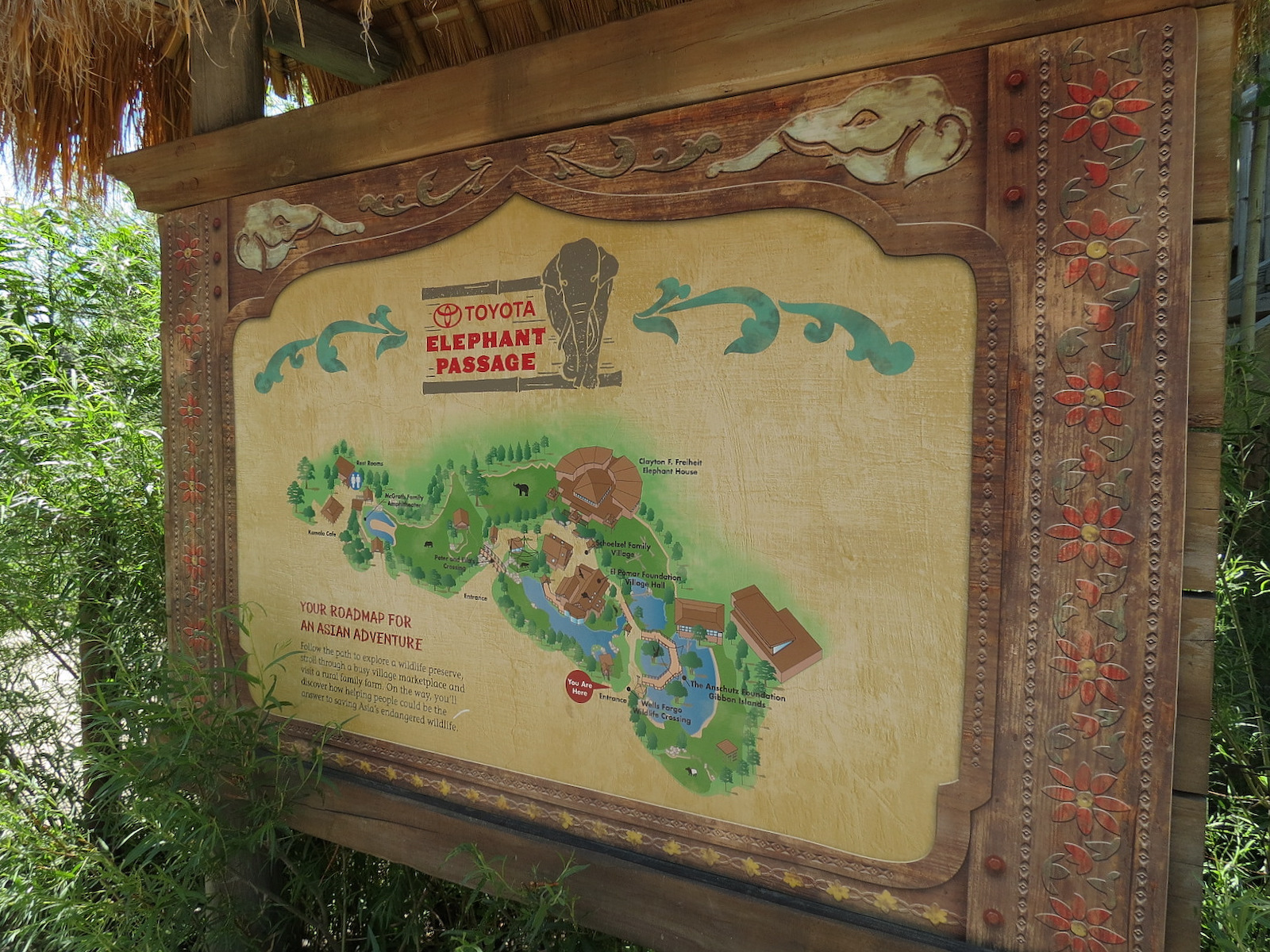 Elephant Passage - Map Sign