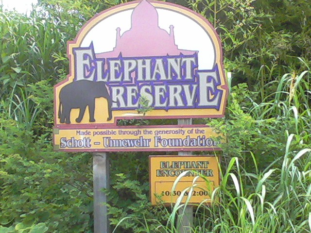 Elephant Reserve Entrance Sign