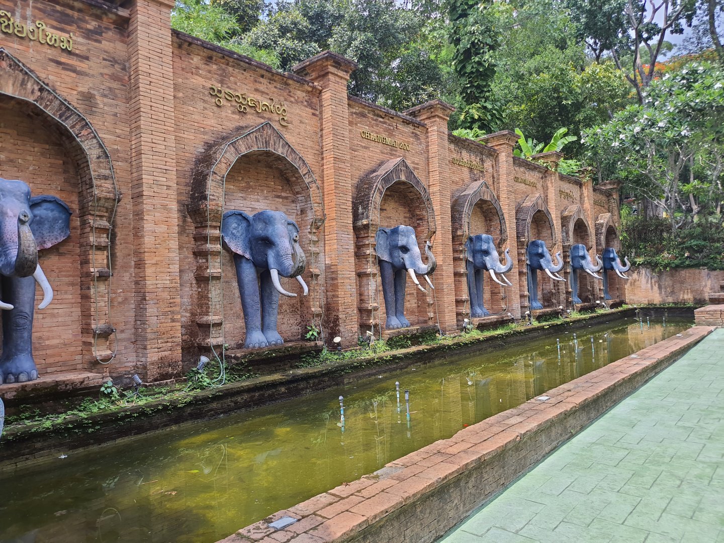 Elephant Statues Near The Entrance