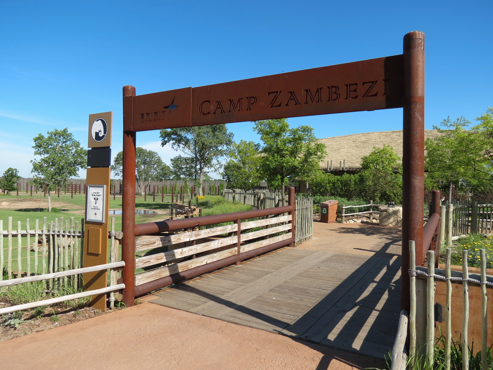 Elephants of the Zambezi River Valley - Camp Zambezi Entrance