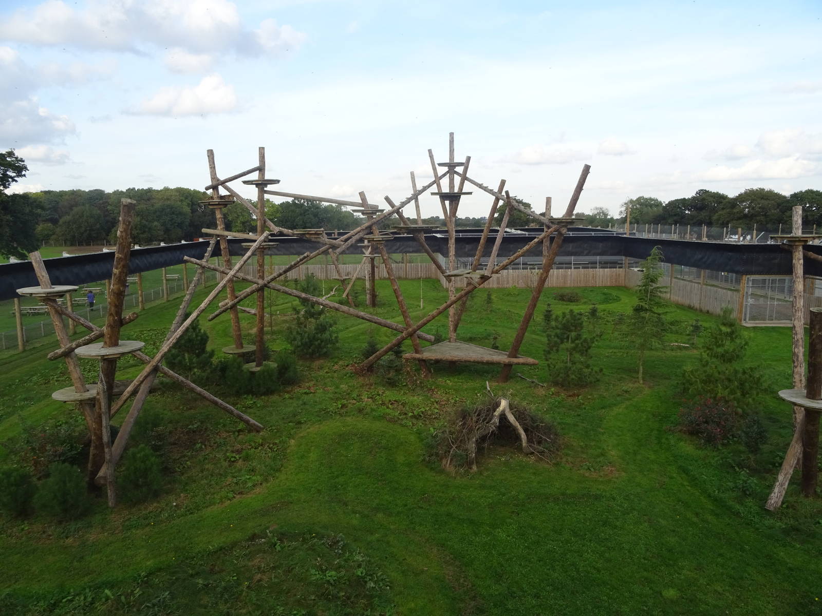 Elevated View of Leopard Exhibit at Yorkshire Wildlife Park