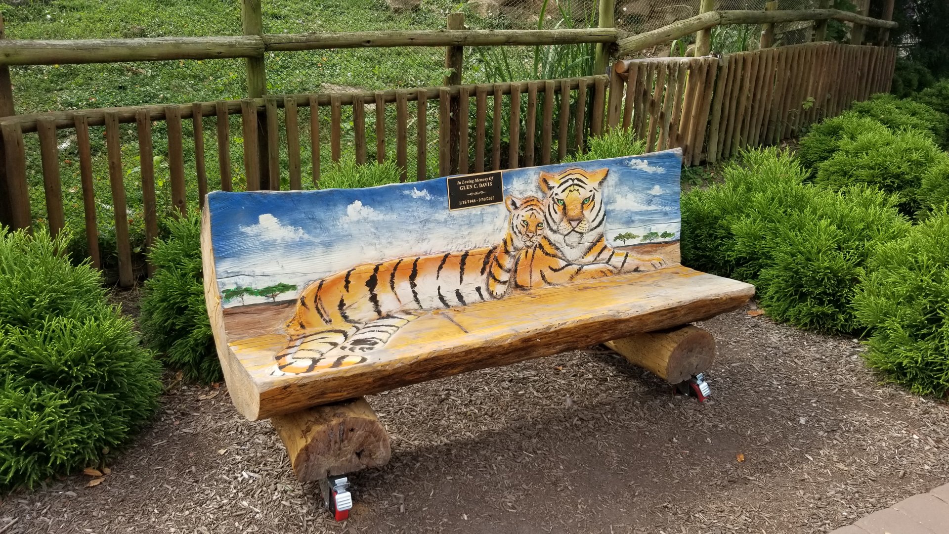 Elmwood Park - Carved benches